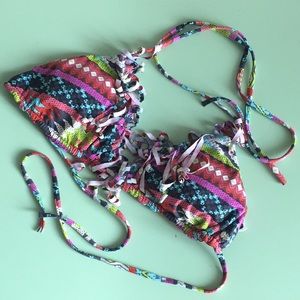Billabong Multicolored Tribal Print Bikini Top
